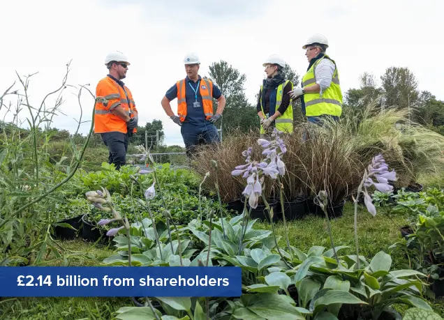 Southern Water employees working with the community in a garden