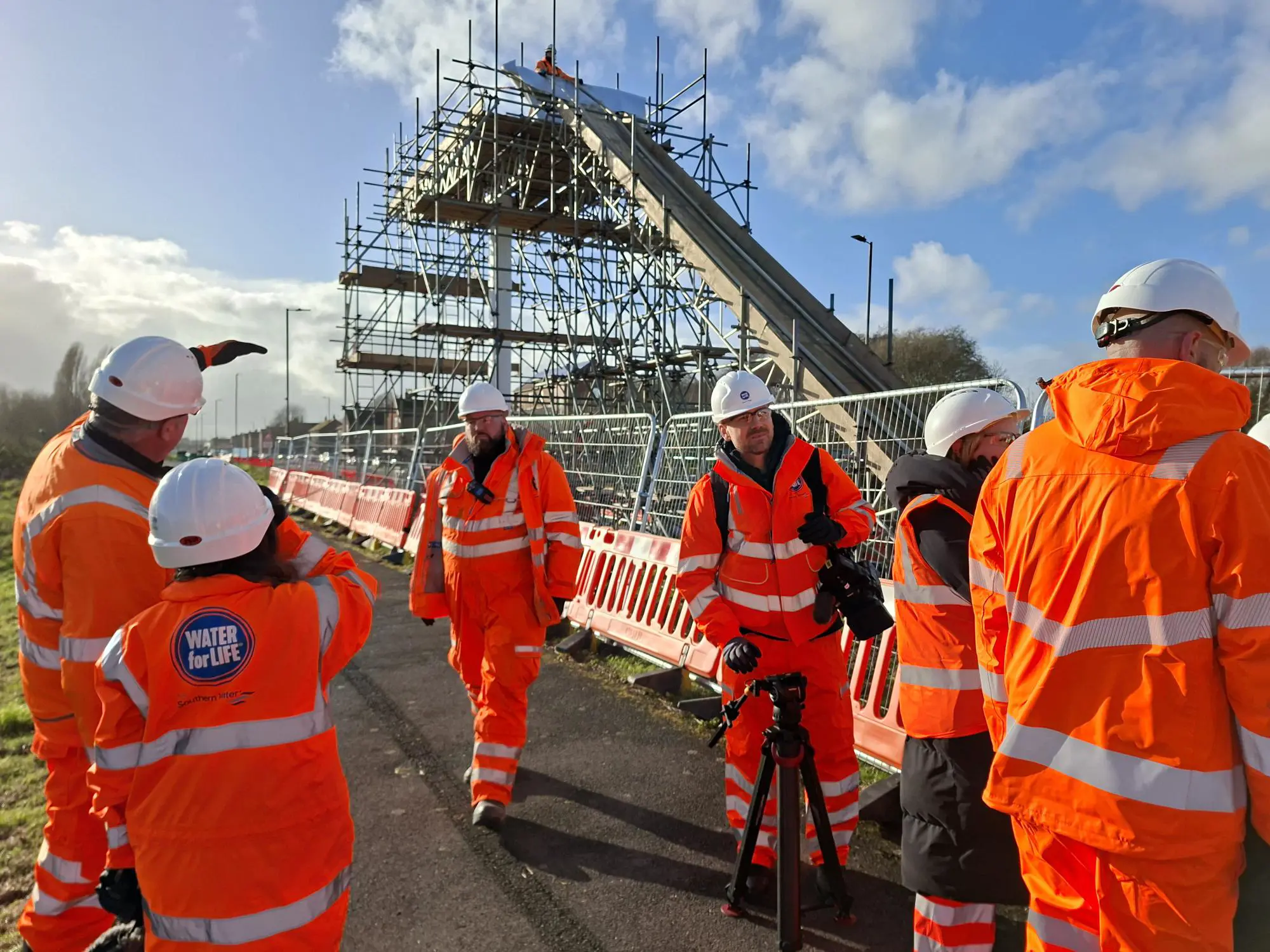 southern water workers at Eastern Road relining the sewer