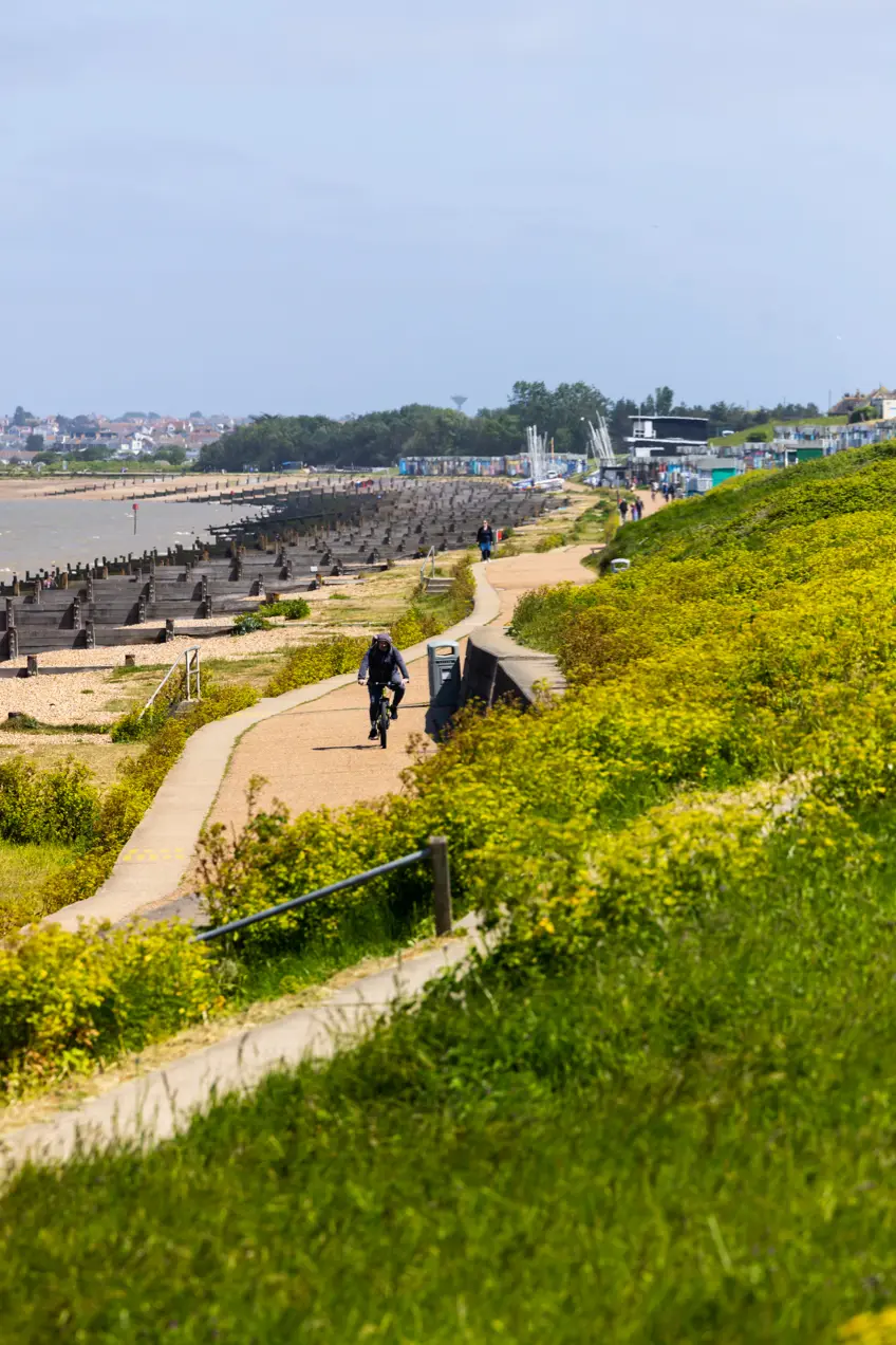 A close up shot of Tankerton promenade